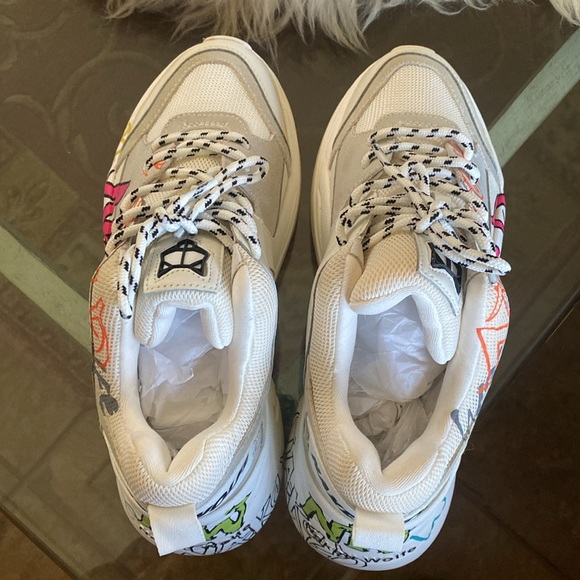 ❤️ NAKED WOLFE (NW)  BRAND NEW LEATHER CHUNKY PLATFORM LIMITED EDITION SNEAKER - Picture 3 of 7